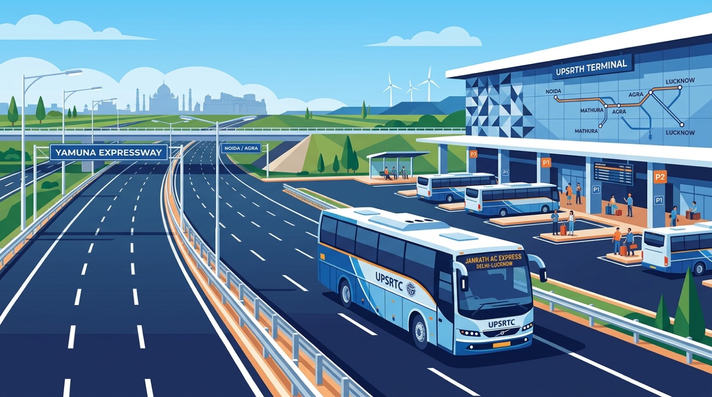UPSRTC (Uttar Pradesh State Road Transport Corporation) Regional Express Bus Fleet and Highway Network